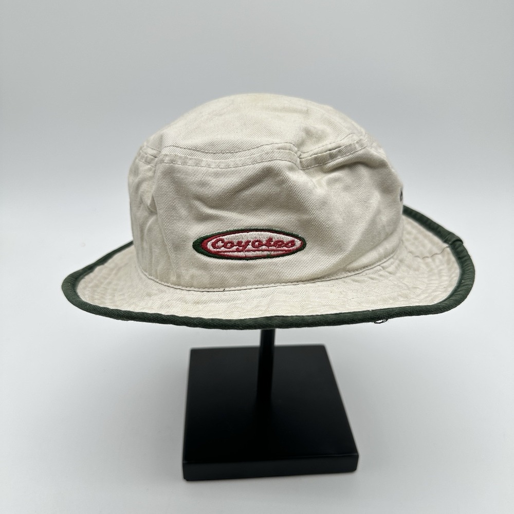 Vtg Phoenix Arizona Coyotes NHL Pro Player OS Kachina Tan Embroidered Bucket Hat